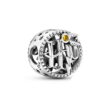 berloque em prata  charm coruja harry potter