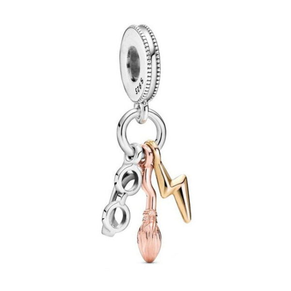 pingente em prata charm icones harry potter