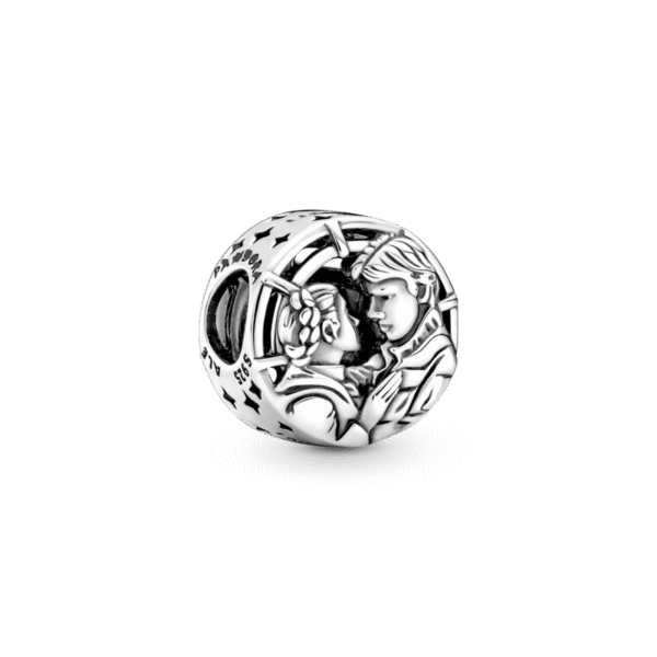 berloque charm han solo e leia  prata 925