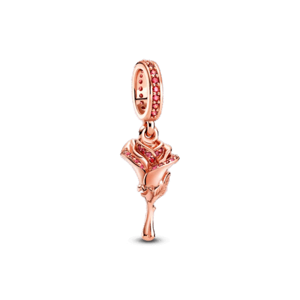 berloque pendente rosa eterna