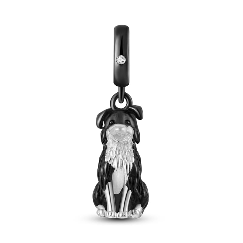 berloque pendente border collie