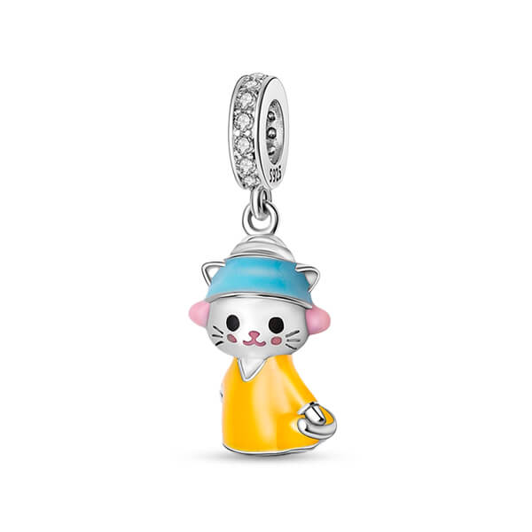 berloque pendente gatinho de pijama
