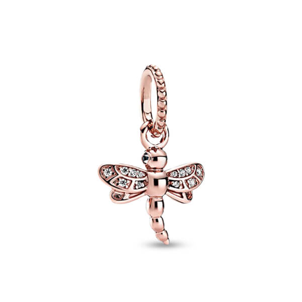 berloque pendente liblula rose