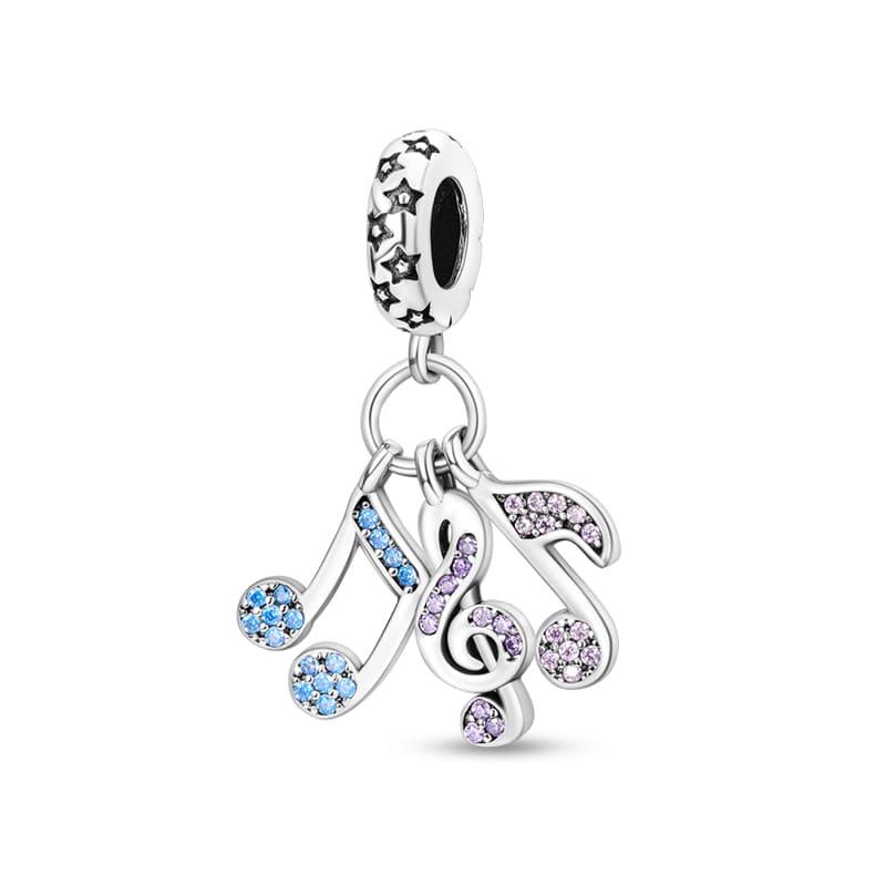 berloque pendente notas musicais