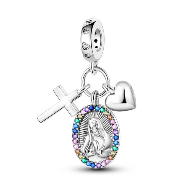 berloque pendente virgem maria