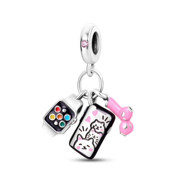 berloque smartwatch celular com gatinhos e fone