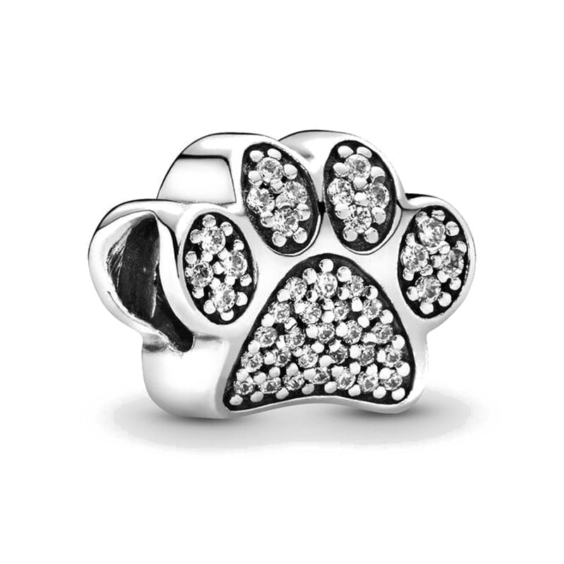 berloque charm silver paw  prata 925