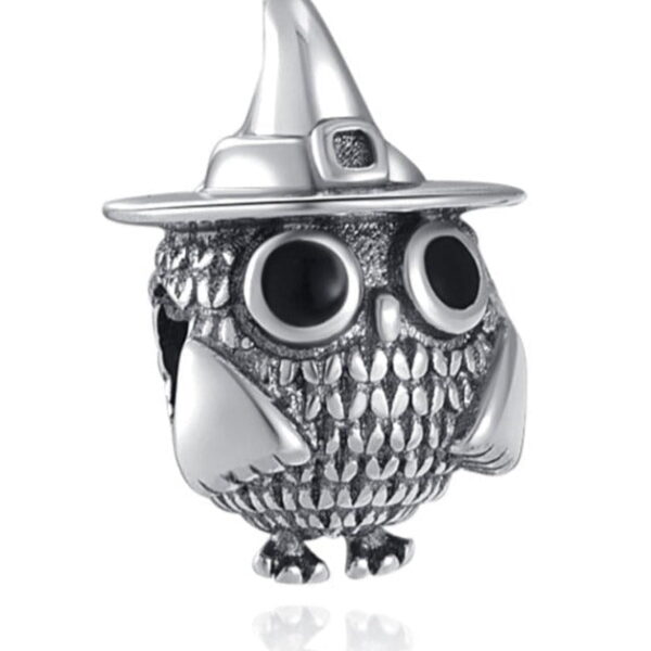 berloque charm coruja  prata 925
