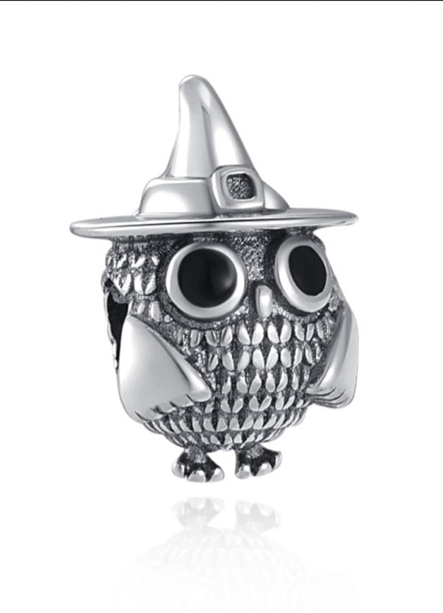 berloque charm coruja  prata 925
