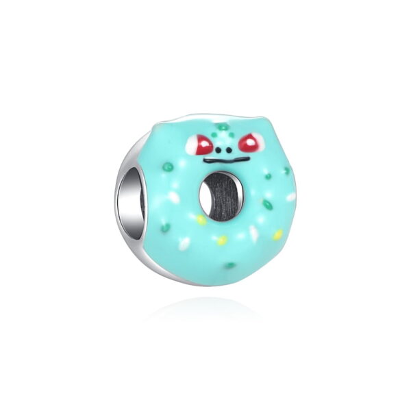 berloque em prata  charm my life donuts bulbasauro