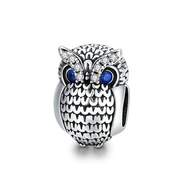 berloque charm coruja  prata 925