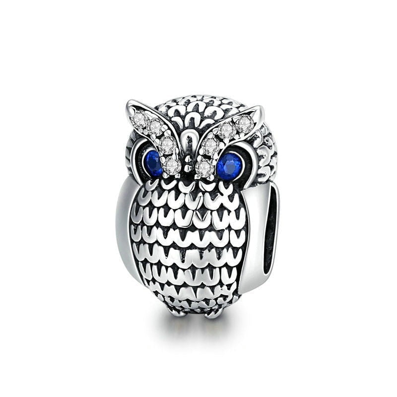 berloque charm coruja  prata 925