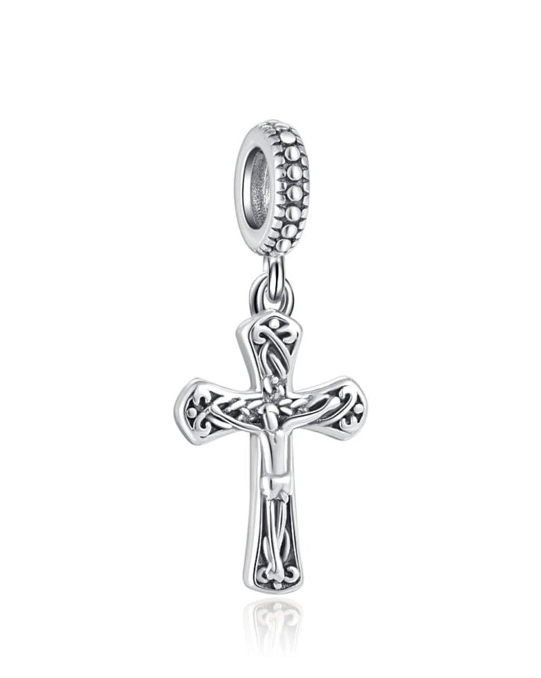 berloque charm crucifixo  prata 925