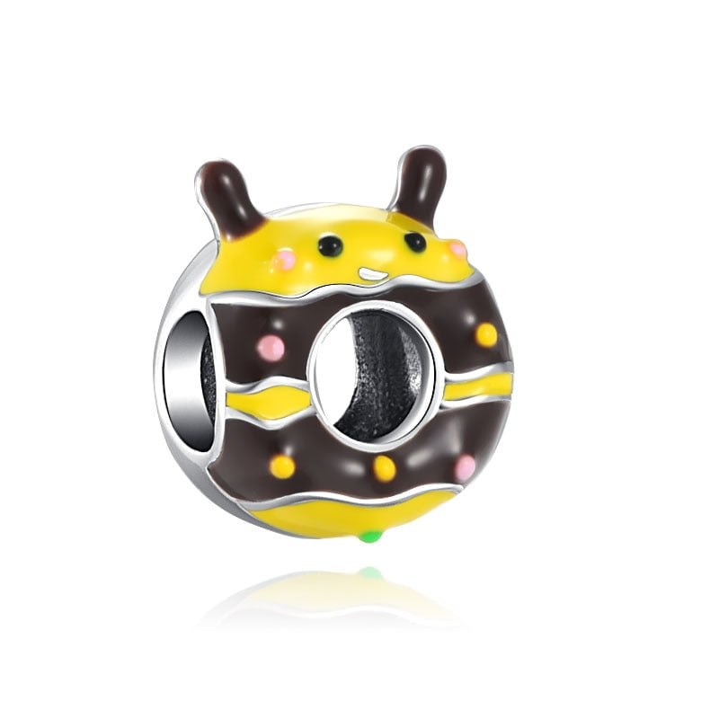 berloque em prata  charm my life donuts abelhinha