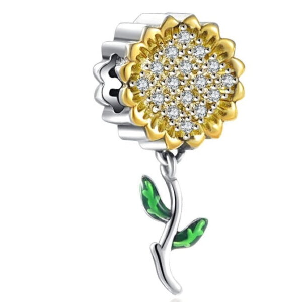 berloque charm sunflower 2  prata 925