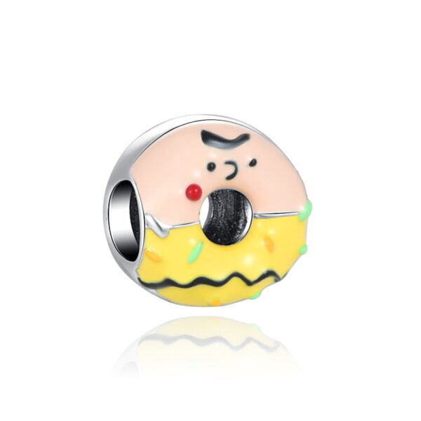 pendente em prata  charm my life donuts charlie brown