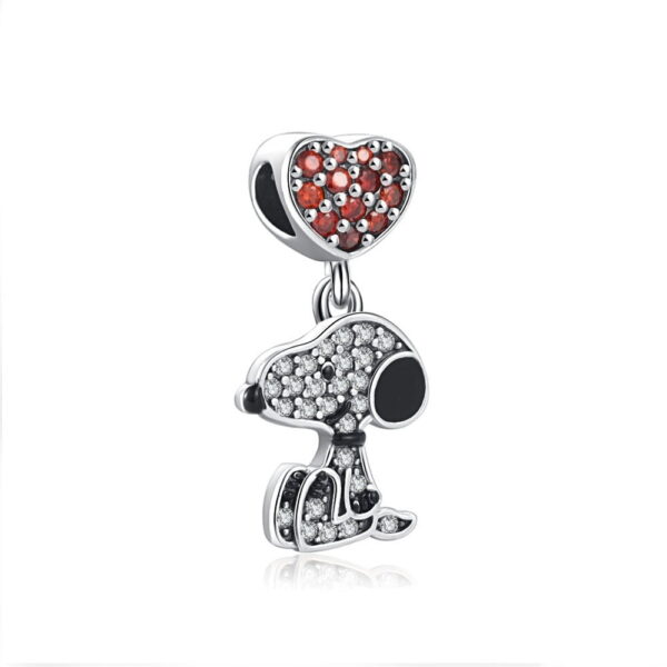 berloque charm snoopy  prata 925