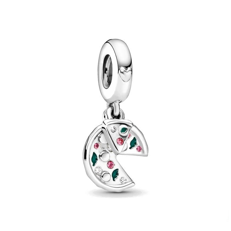 berloque charm pizza  prata 925