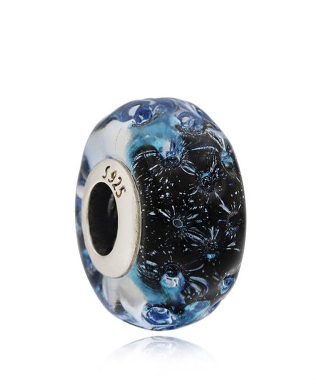 berloque charm murano  prata 925
