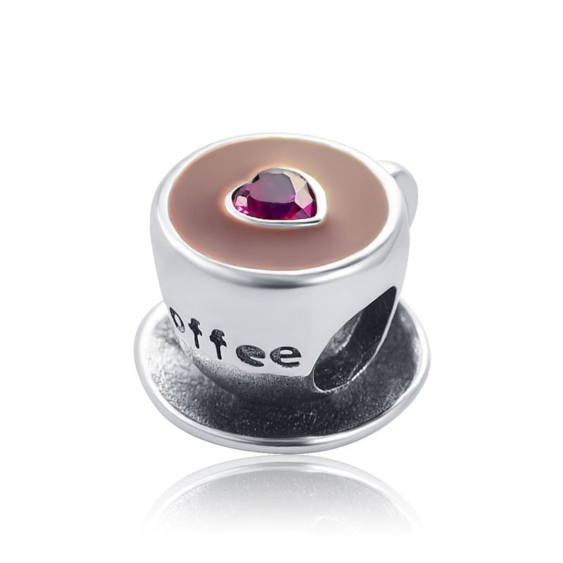 berloque charm i love coffe  prata 925