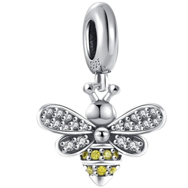 berloque charm bee  prata 925