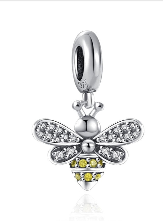 berloque charm bee  prata 925