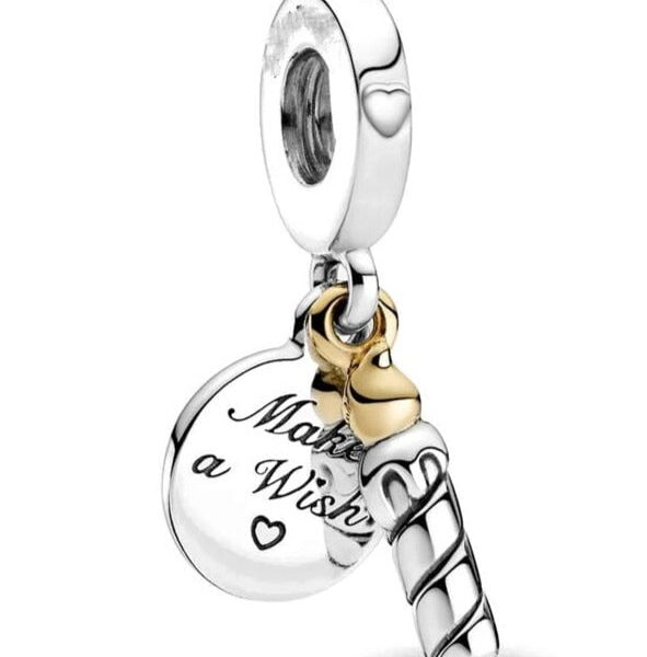 berloque charm make a wish  prata 925