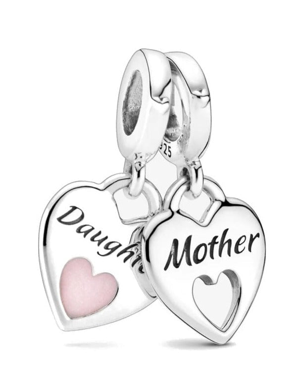 berloque charm me e filha  prata 925