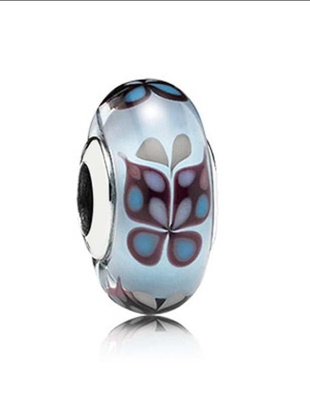 berloque charm murano  prata 925