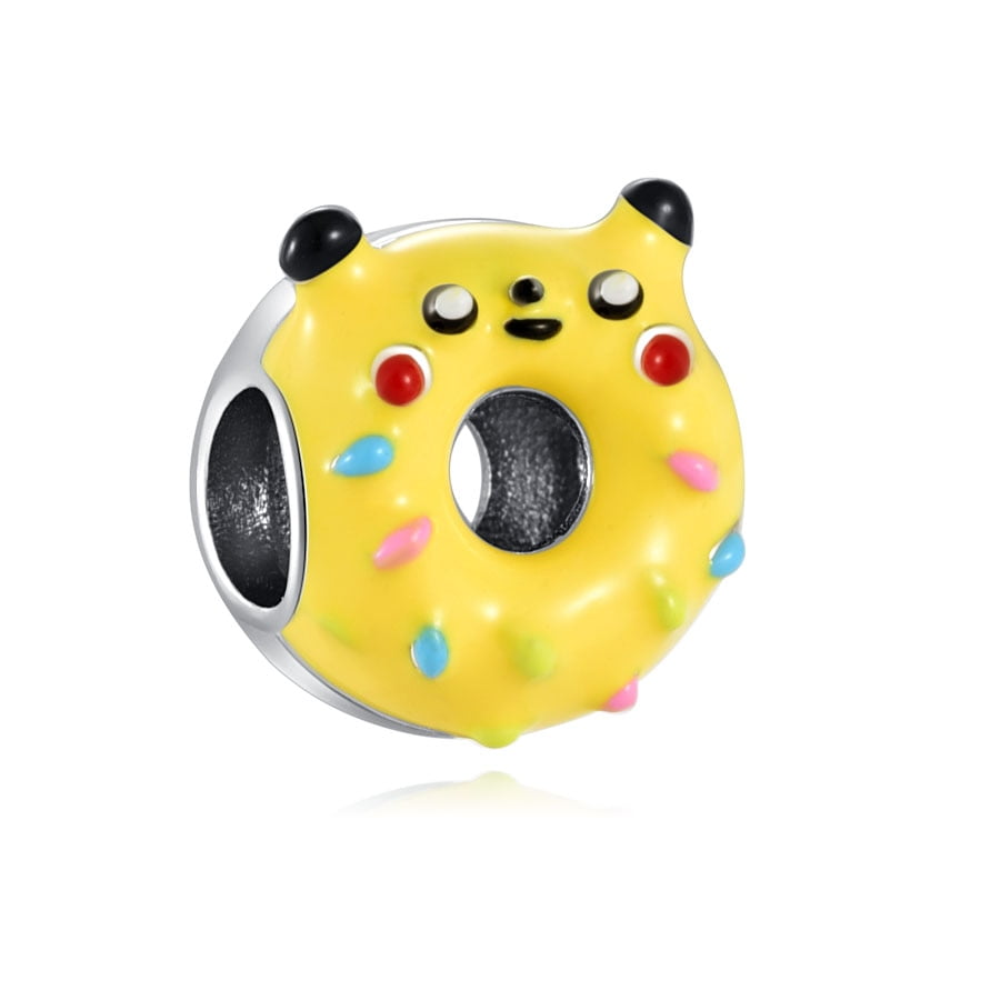 berloque em prata  charm my life donuts pikachu