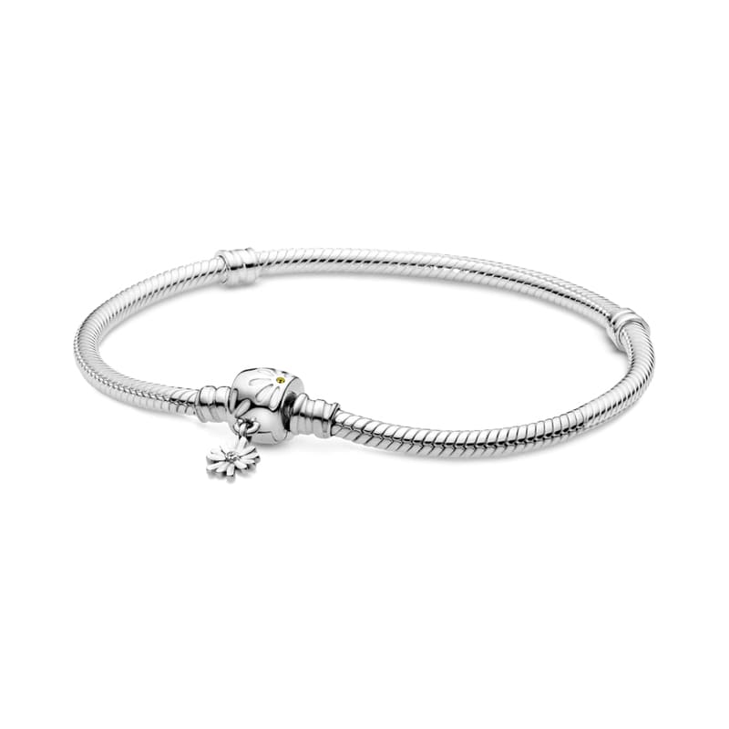 pulseira de berloque delicadas margaridas  semi rgida