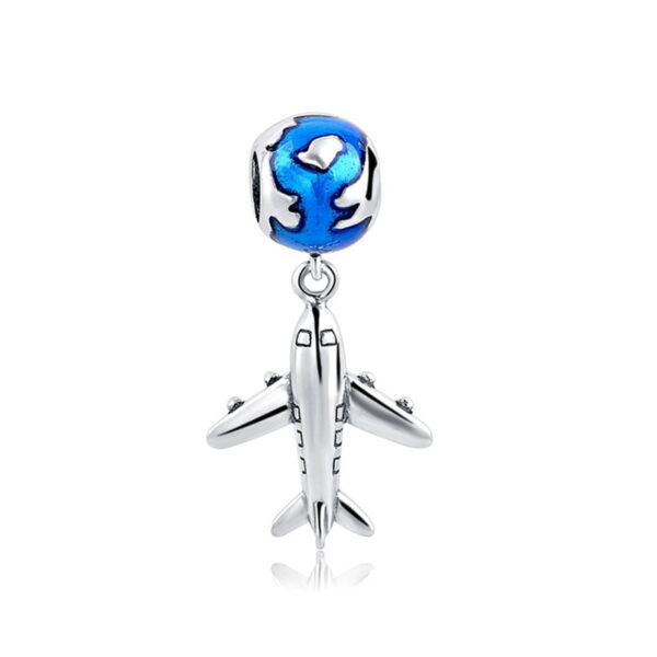 berloque charm travel the world  prata 925