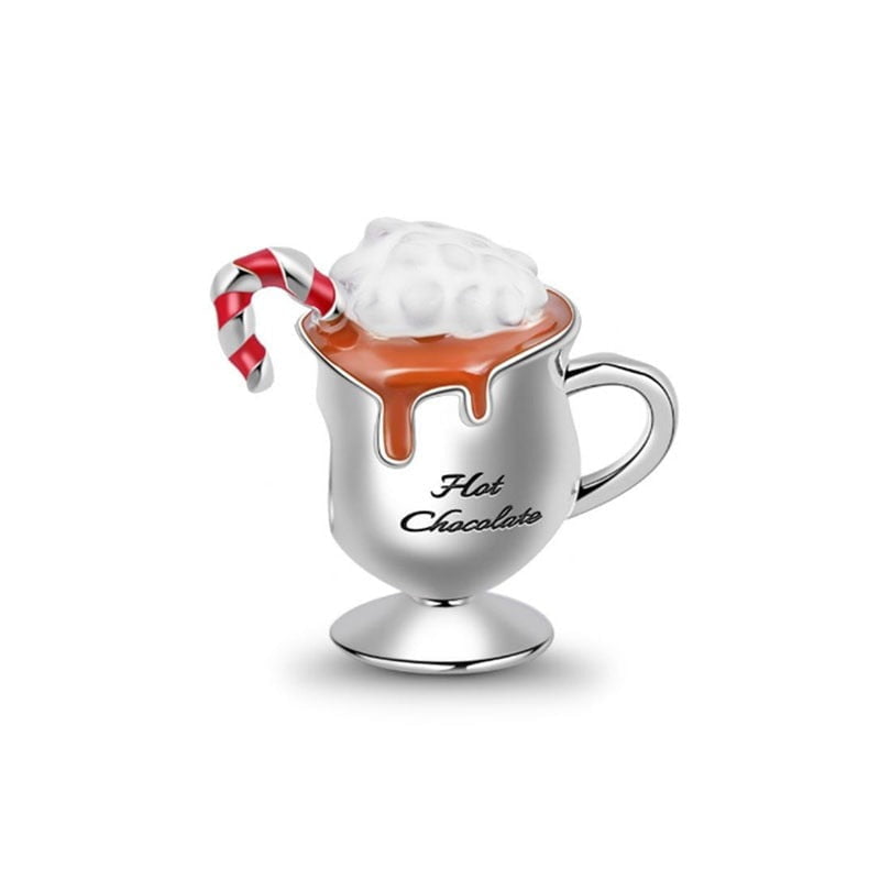berloque charm hot chocolate  prata 925