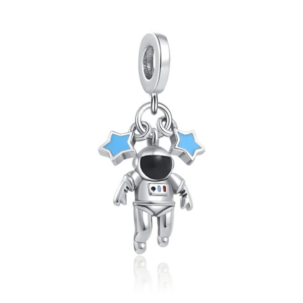 berloque charm astronauta  prata 925