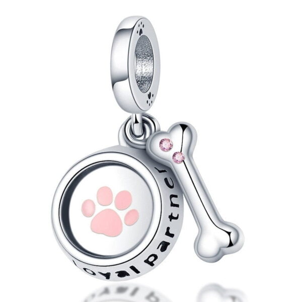 berloque charm bone  prata 925