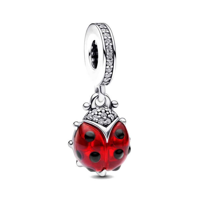 berloque charm joaninha  prata 925