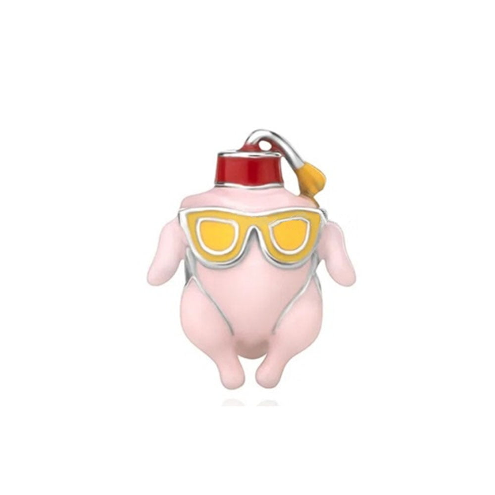 berloque charm frango friends  prata 925