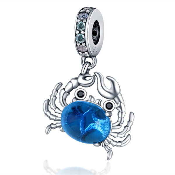 berloque charm caranguejo  prata 925