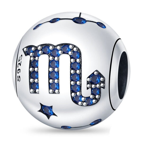 berloque charm signo escorpio  prata 925