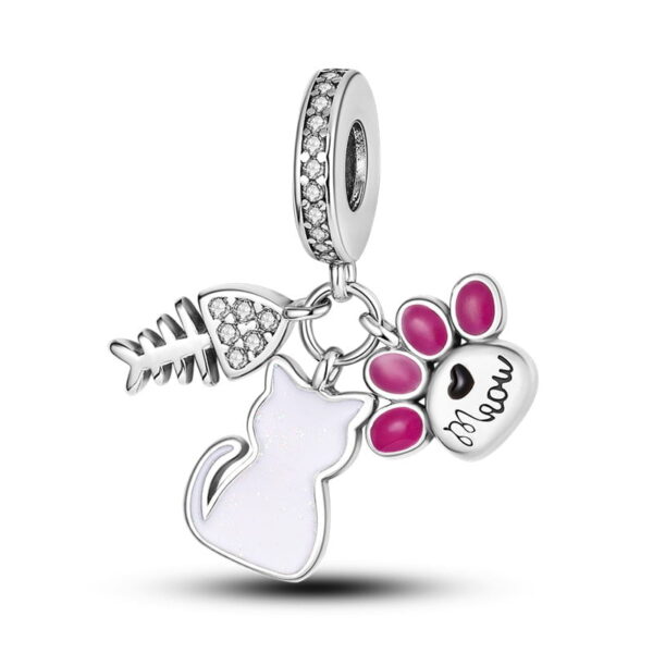berloque charm meow  prata 925