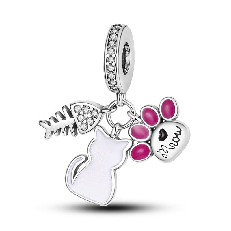 berloque charm meow  prata 925
