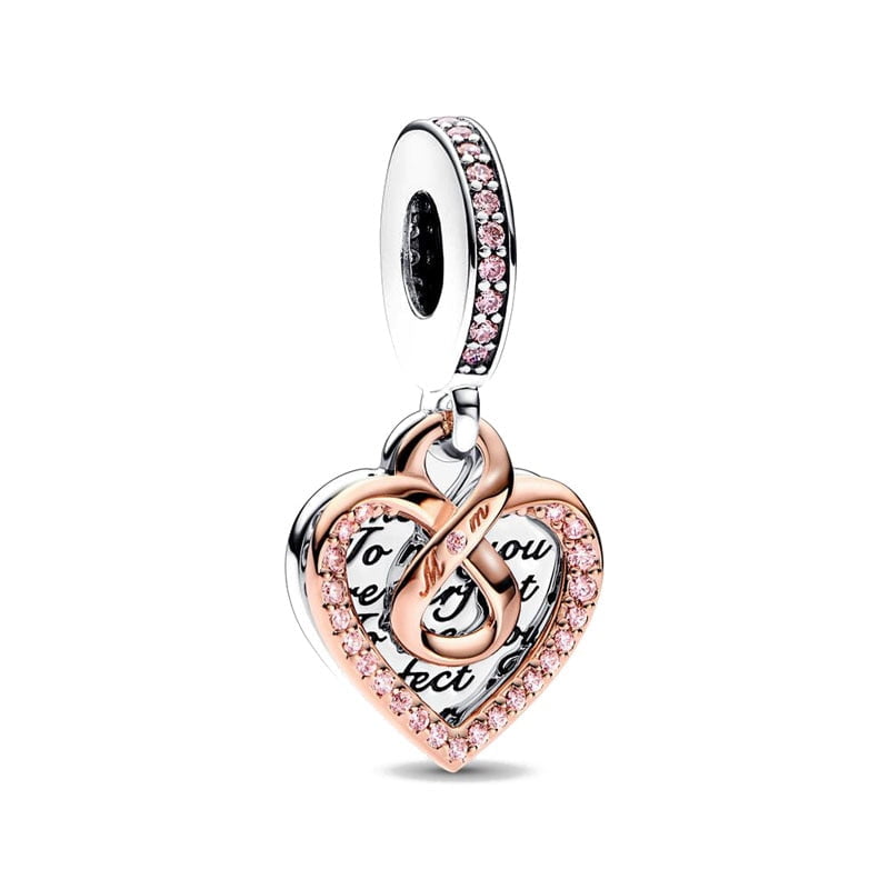 berloque charm infinity love  prata 925