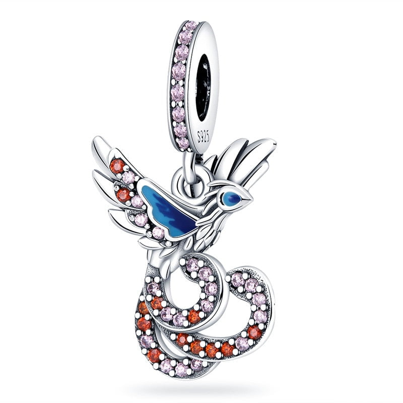 berloque charm fenix  prata 925