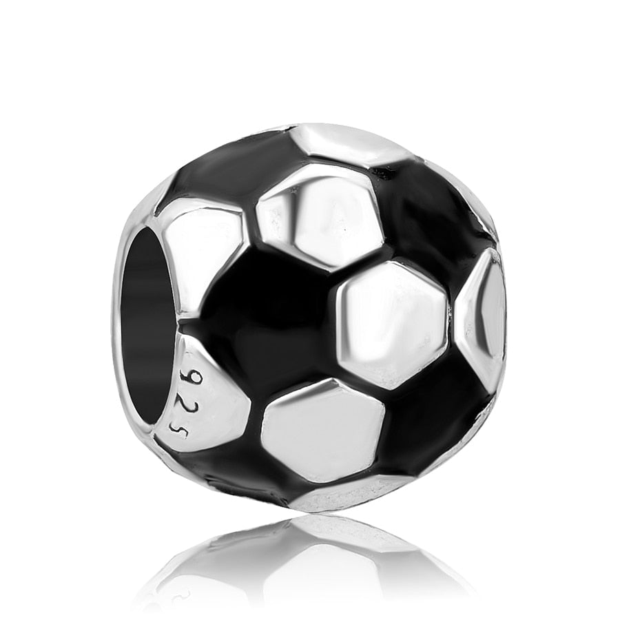 berloque charm soccer classic  prata 925