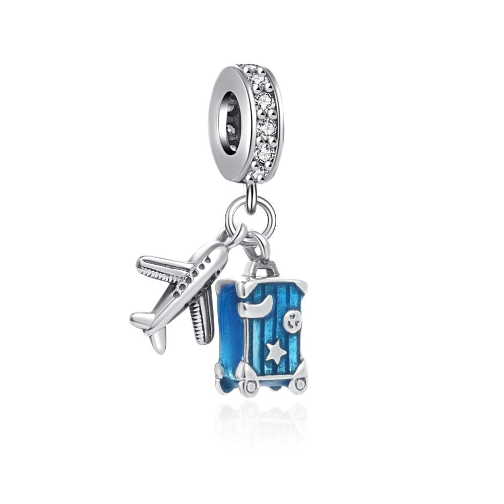 berloque charm travel  prata 925