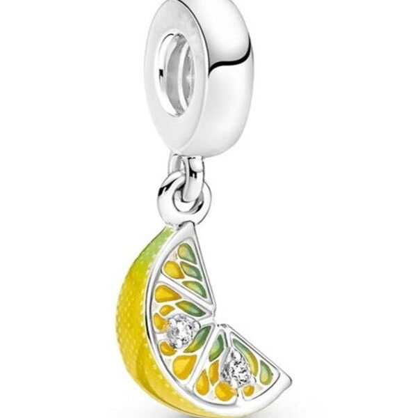 berloque charm lemon  prata 925