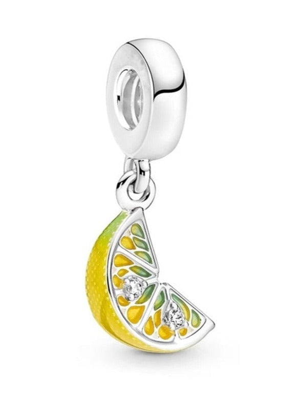 berloque charm lemon  prata 925