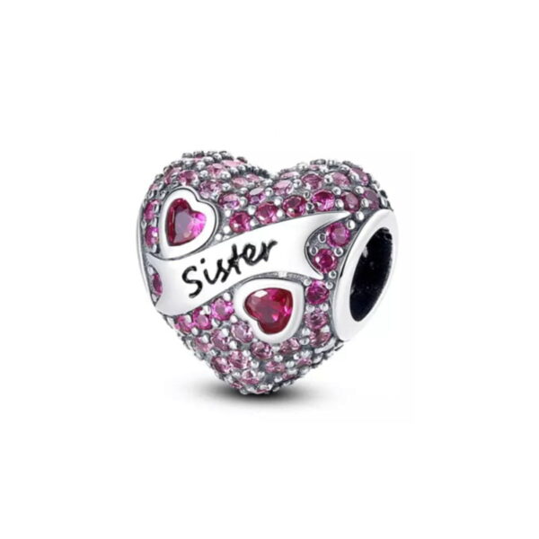 berloque charm sister  prata 925