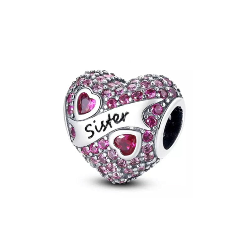 berloque charm sister  prata 925