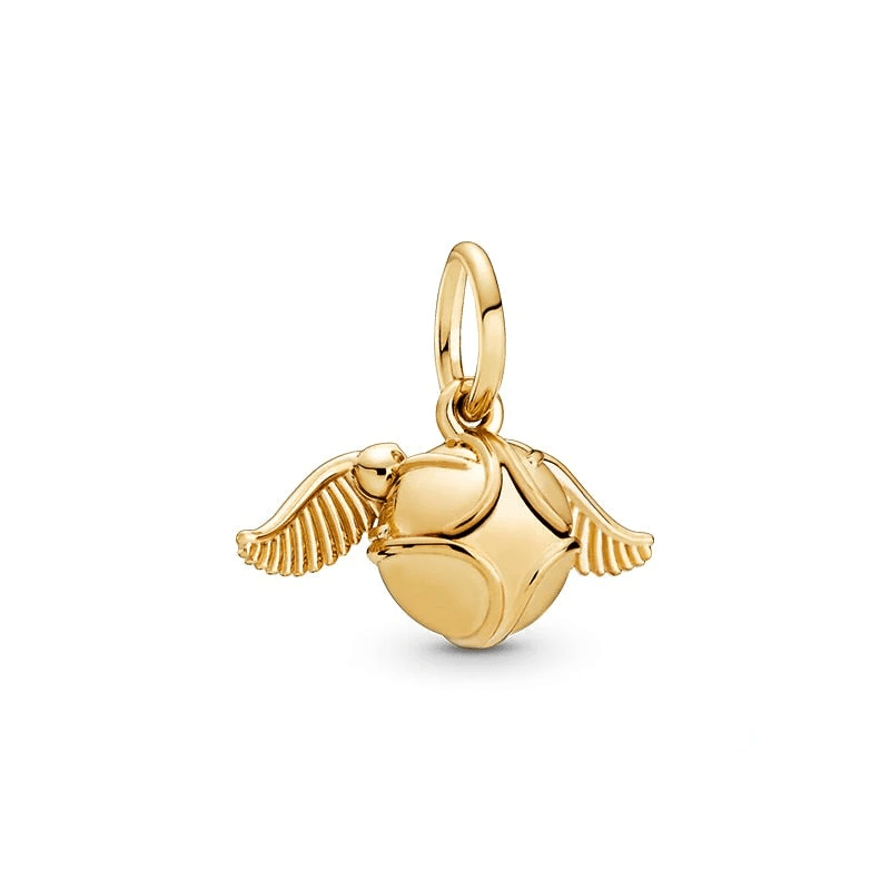 pingente em prata com banho em ouro  charm pomo de ouro harry potter